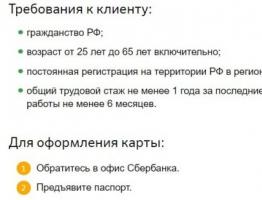 Terms of repayment of the Momentum Credit card at Sberbank