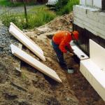 Insulation of the foundation of a house without a basement House without a basement