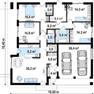 Disegnare una casa con quattro camere da letto