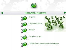 Sberbank services for individuals